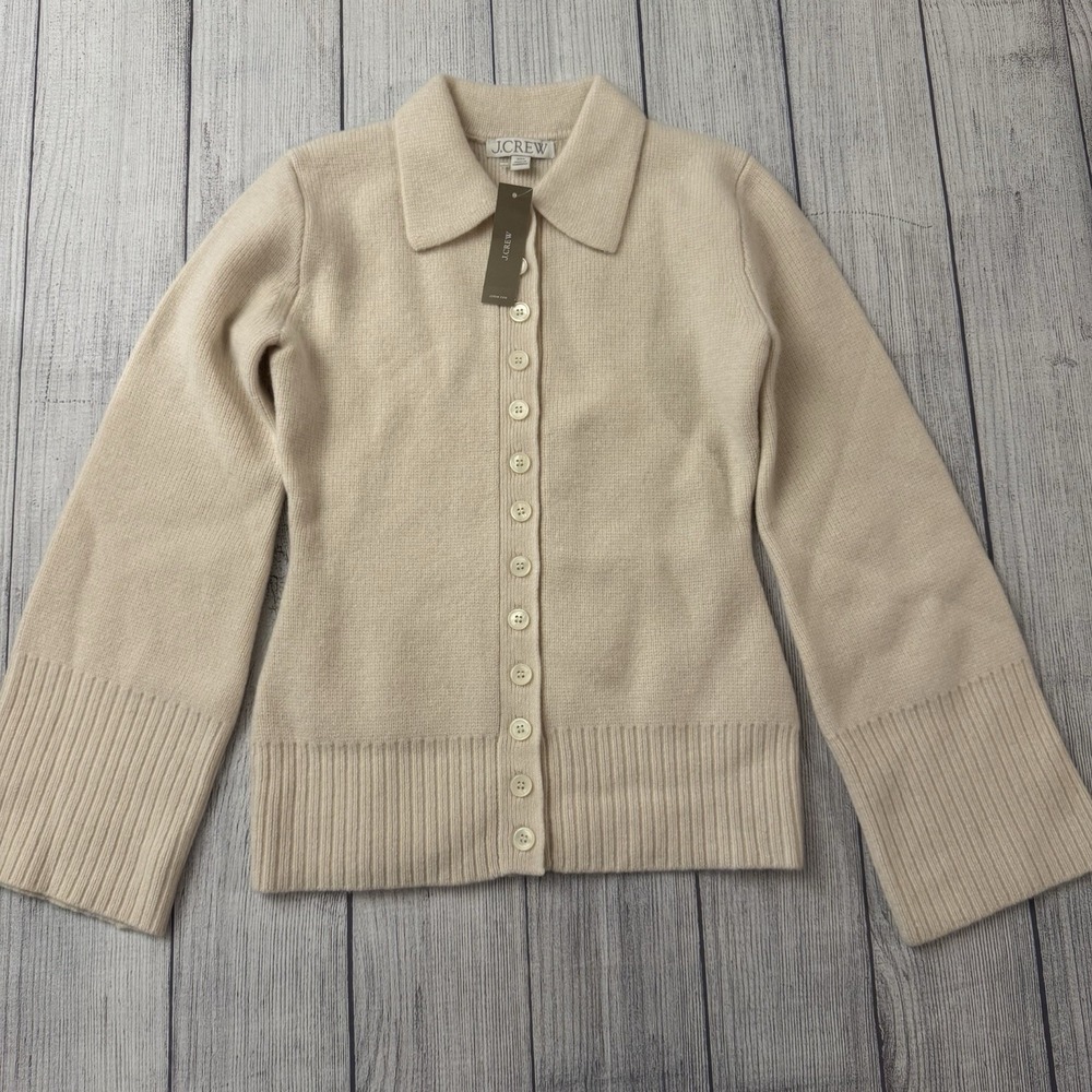 J Crew Milano Stitch Cinched Waist Cardigan Size XXS Women's Lambs Wool